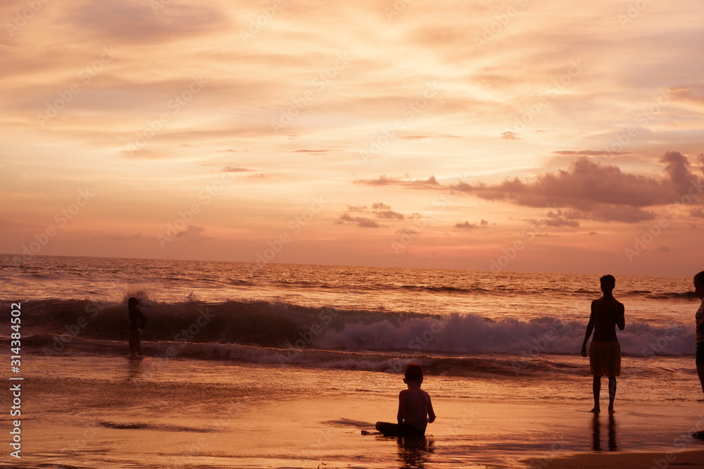 sunset on the beach sunset on the beach