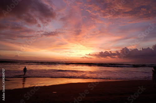 sunset on the beach © 1001 Langkah