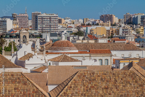 Skyline of Faro town, Portugal