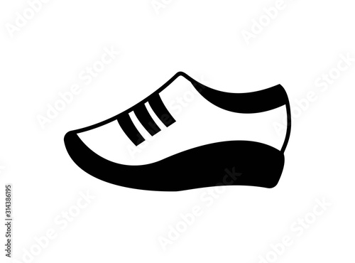 Shoes Monochrome Icon in Trendy Flat Isolated on White Background. Vector Illustration