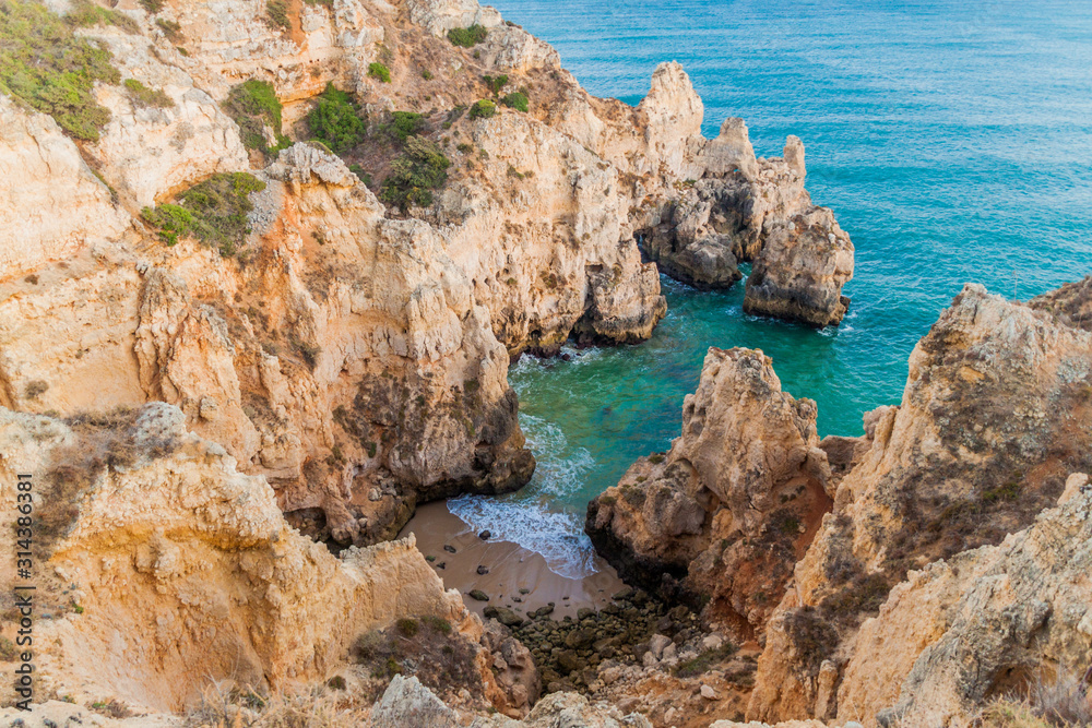 Fototapeta premium Rocky cliffs at Ponta da Piedade near Lagos, Portugal