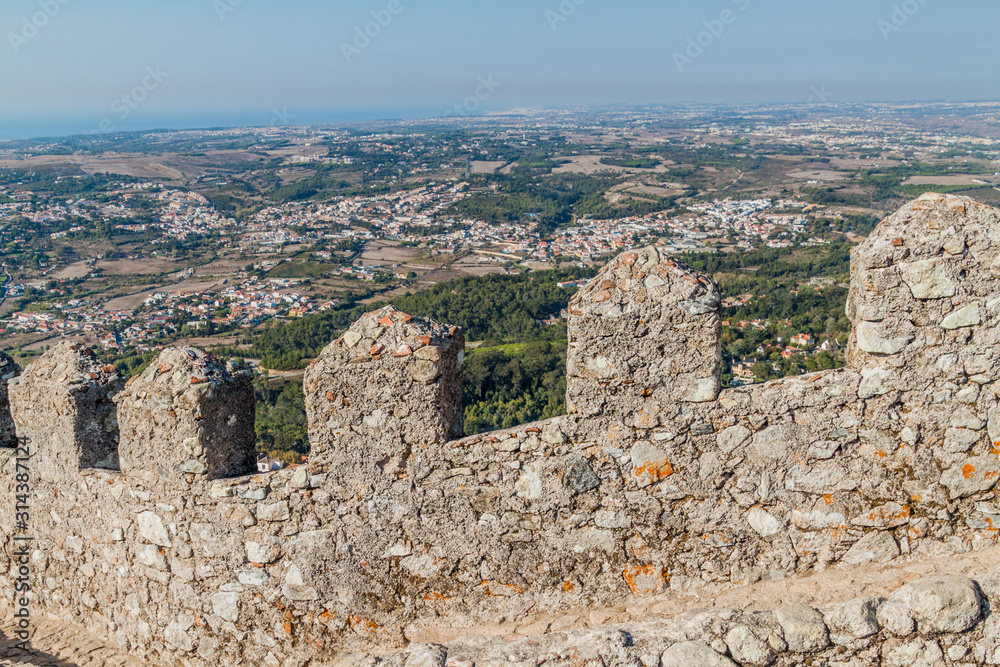 Ramparts of the Castelo dos Mouros castle in Sintra, Portugal