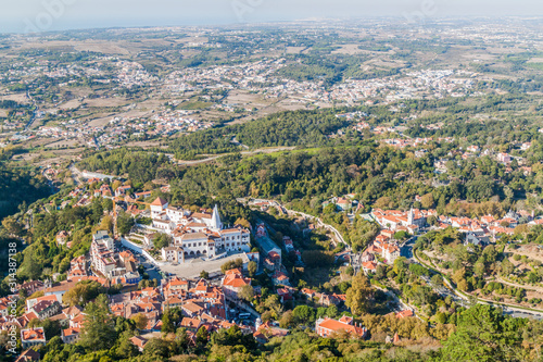 Aerial view of Sintra town in Portugal © Matyas Rehak