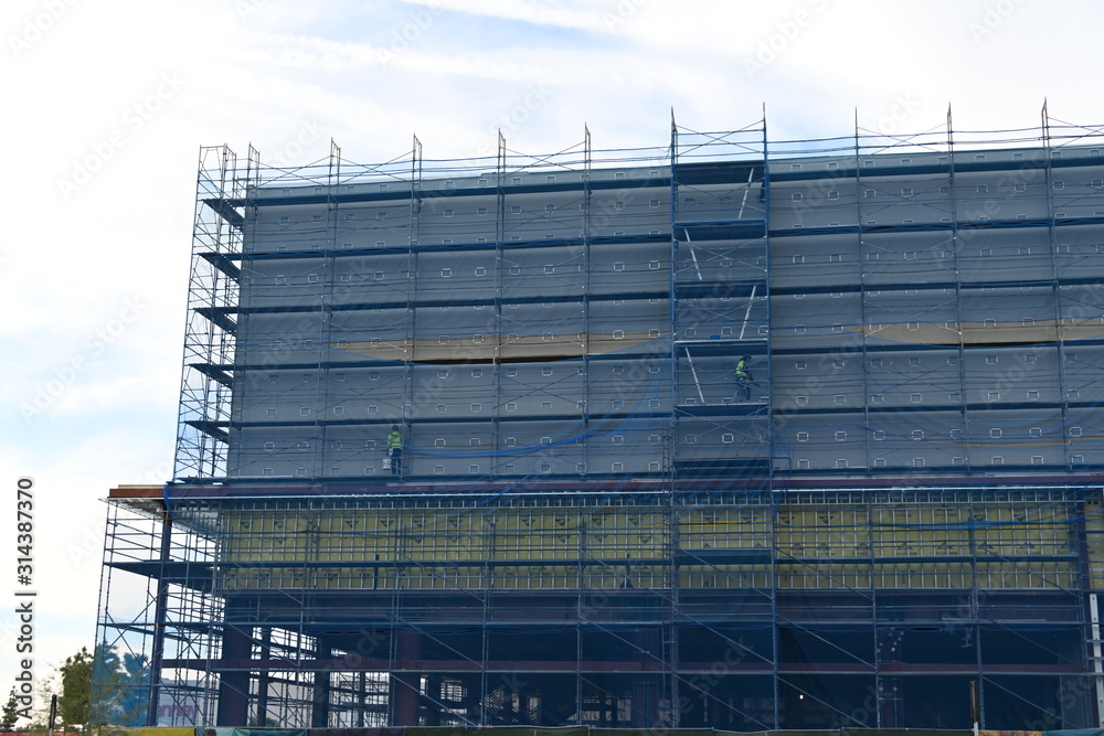 Fototapeta premium Construction Project Scaffolding 