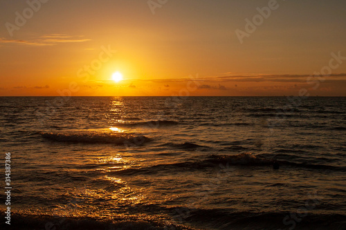 sunset at sea