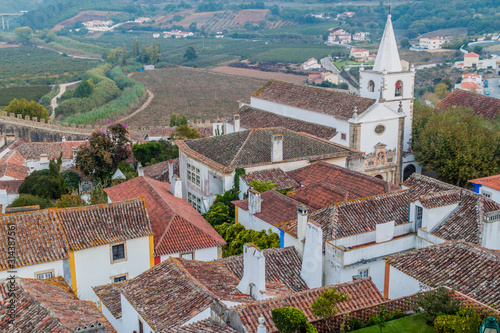 Santa Maria church in Obidos, Portugal