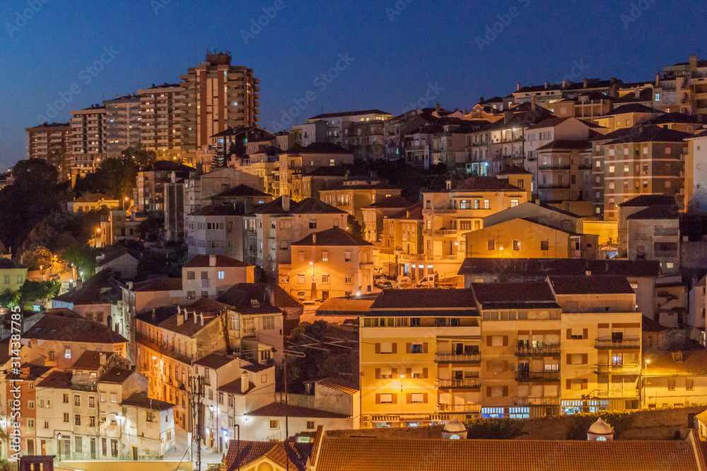 Night view of Coimbra, Portugal