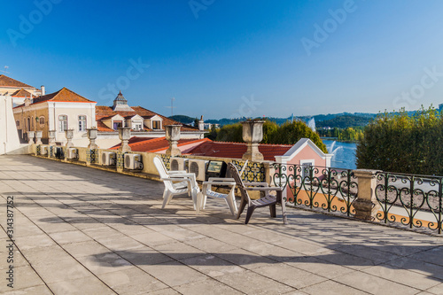 View of a terrace in Coimbra, Portugal