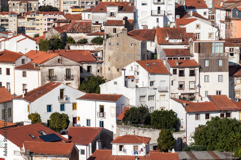 Houses in Coimbra downtown, Portugal.