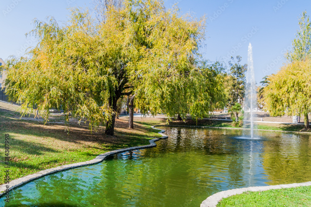 Fountain at Parque Infante Dom Pedro park in Aveiro, Portugal Stock Photo Adobe Stock