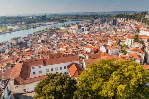 Aerial view of Coimbra, Portugal.