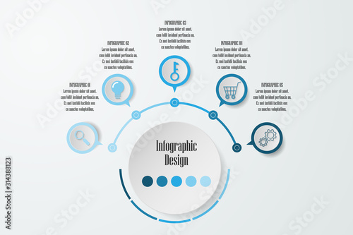 Infographic template Design for Business data visualization, vector illustration