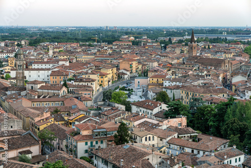 Beautiful aerial view of Verona, Italy