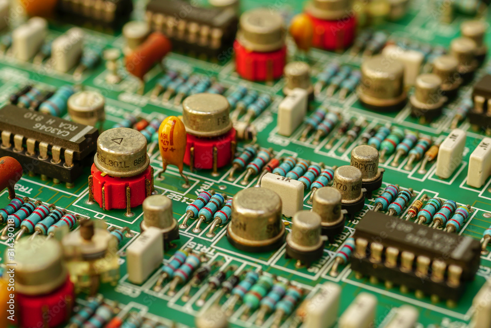 Closeup on electronic and electronic board, background image Closeup on electronic and electronic board, background image