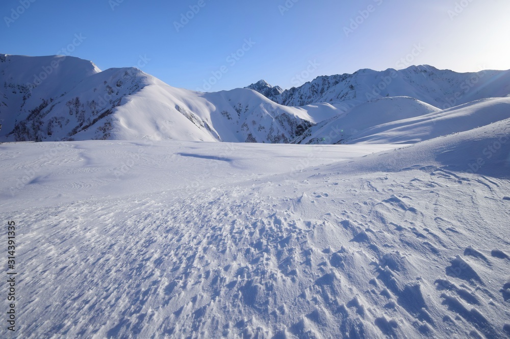Obraz premium Spring scenery in Tateyama alpine in Toyama