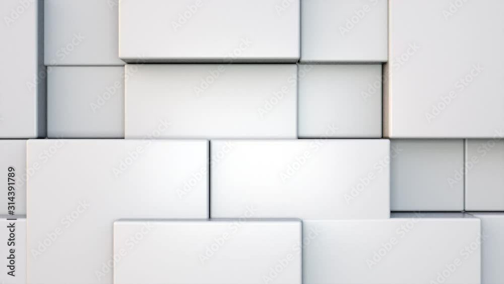 Computer generated background transformation of large rectangles into small. 3d rendering geometric wall Computer generated background transformation of large rectangles into small. 3d rendering geometric wall