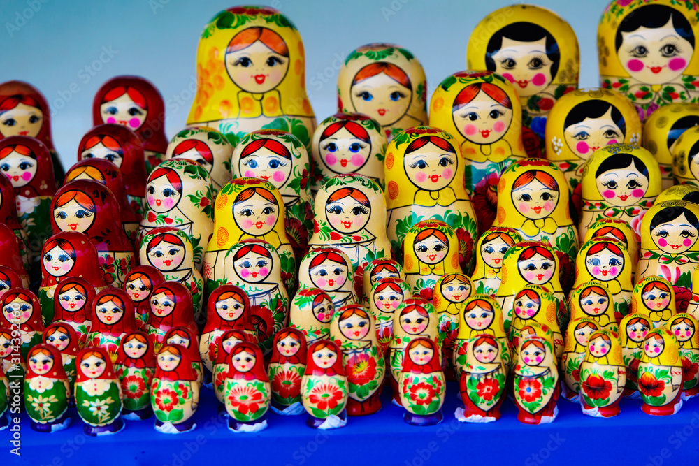 Russian nested doll, matreshka. Russian nested doll, matreshka.