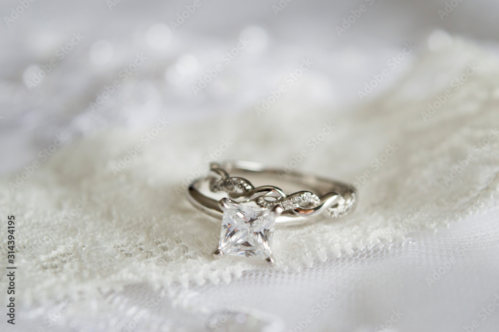 Wedding Rings on Lace Wedding Rings on Lace