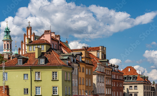 Roofs of old town in Warsawa