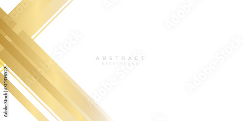 Gold white abstract background geometry shine and layer element vector for presentation design. Suit for business, corporate, institution, party, festive, seminar, and talks.
