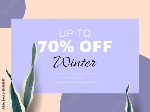 Minimalist winter sale bann...