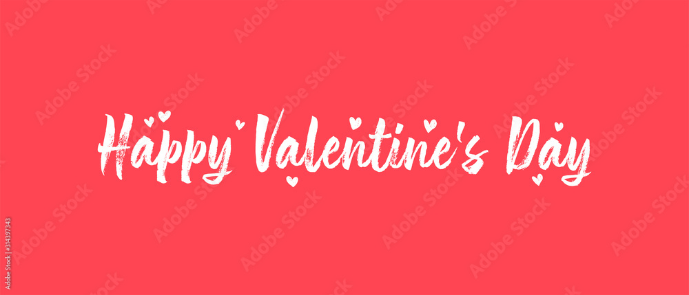 Happy Valentine's Day. Typographic text sign. Love design for holiday greeting card. Happy Valentine's Day. Typographic text sign. Love design for holiday greeting card.