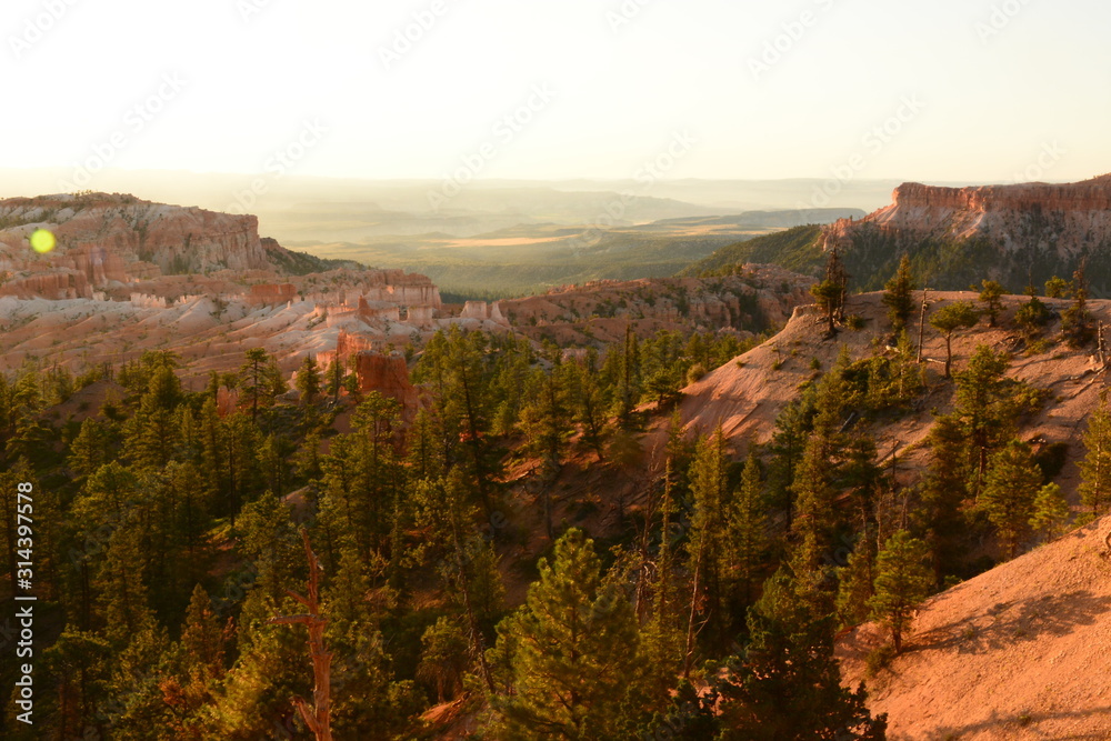 sunset in the mountains in Bryce