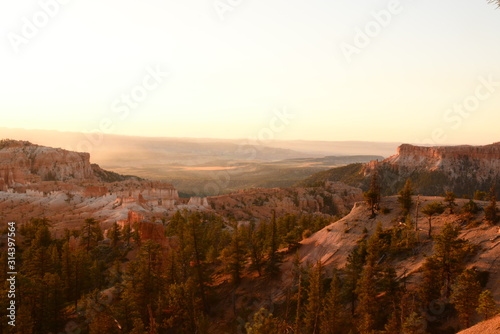 sunrise in the mountains in Bryce