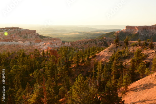 sunset in the mountains in Bryce