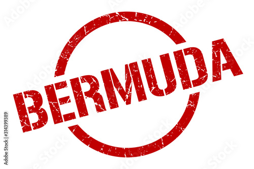 Bermuda stamp. Bermuda grunge round isolated sign