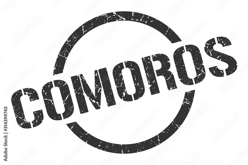 Comoros stamp. Comoros grunge round isolated sign Comoros stamp. Comoros grunge round isolated sign
