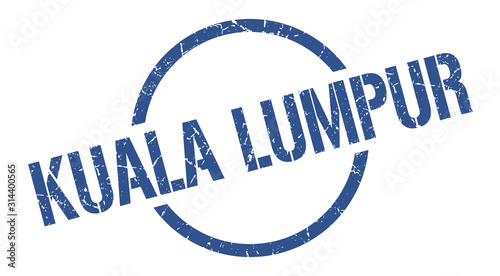 Canvas Print Kuala Lumpur stamp. Kuala Lumpur grunge round isolated sign