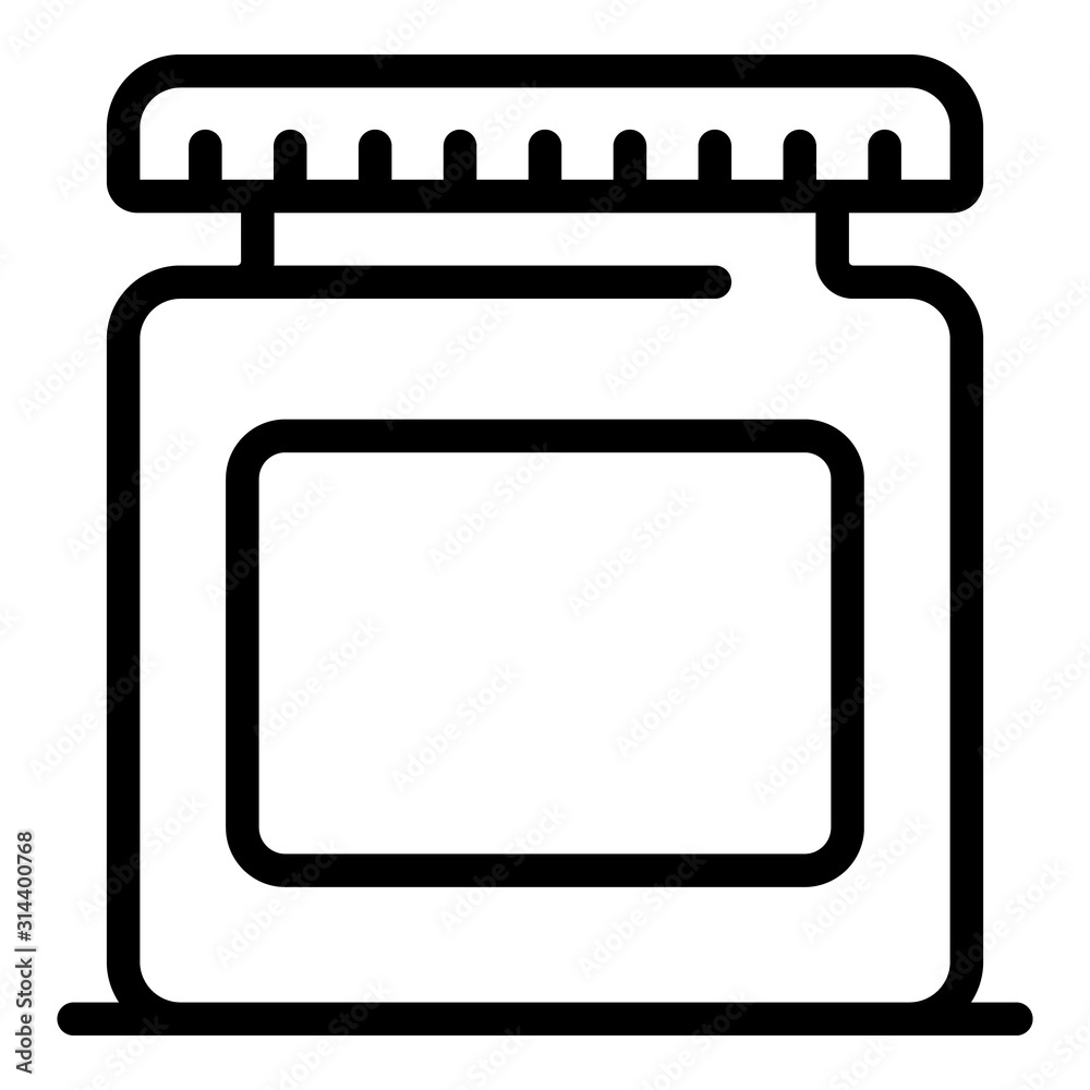 Bleach jar icon. Outline bleach jar vector icon for web design isolated on white background
