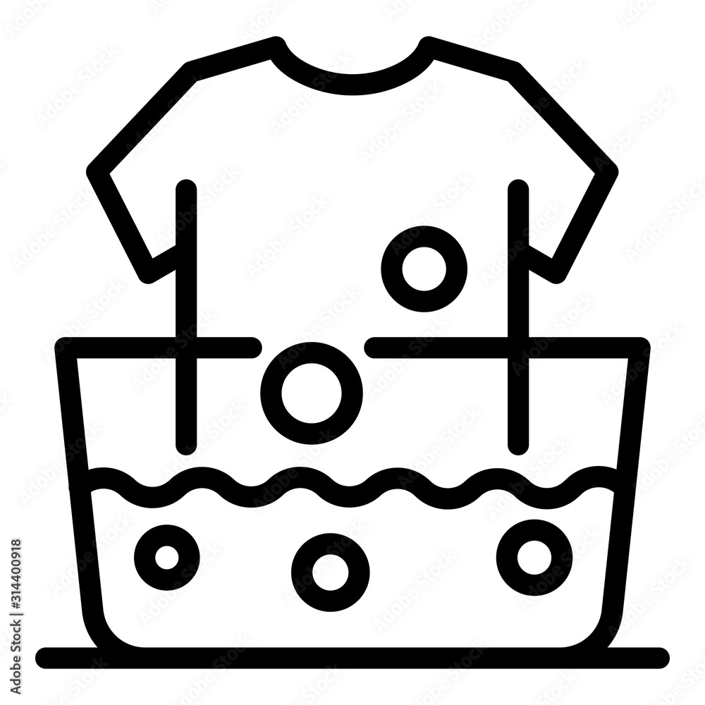 Hand wash clothes icon. Outline hand wash clothes vector icon for web design isolated on white background Hand wash clothes icon. Outline hand wash clothes vector icon for web design isolated on white background