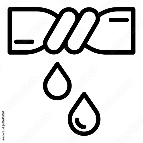 Clothes squeeze out icon. Outline clothes squeeze out vector icon for web design isolated on white background