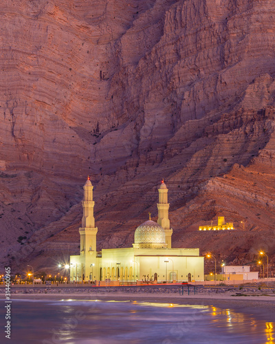 Oman Mosque in Khasab, Musandam. photo