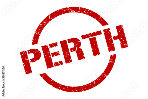 Perth stamp. Perth grunge round isolated sign