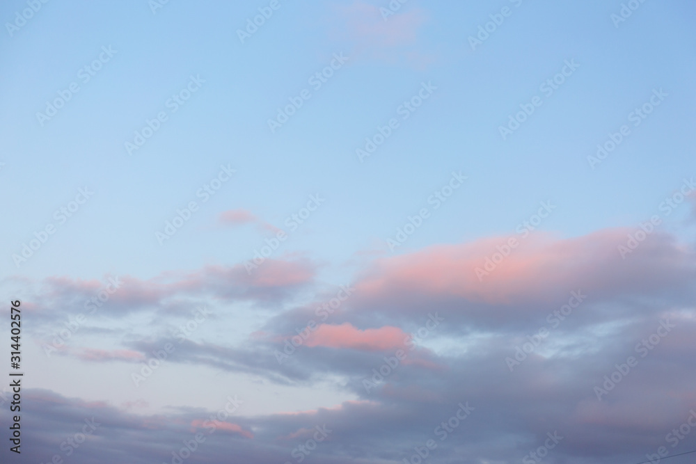 Beautiful pink color clouds on the sky. Beautiful pink color clouds on the sky.
