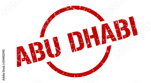 Abu Dhabi stamp. Abu Dhabi grunge round isolated sign