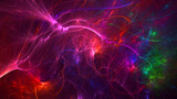 Fractal 3D rendering abstract and shiny background