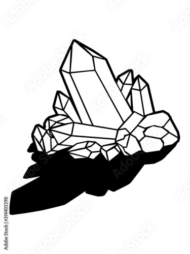 Clipart Schatten Kristall 