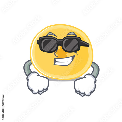 Super cool banana chips character wearing black glasses