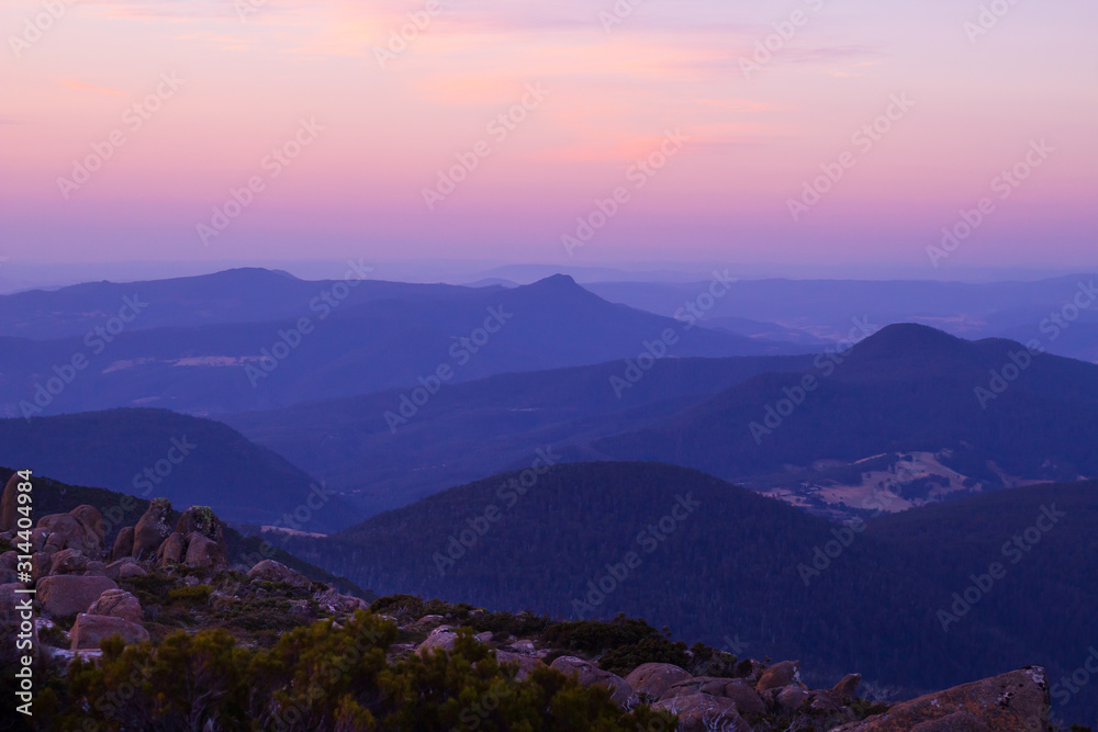 Fototapeta premium sunset in mountains