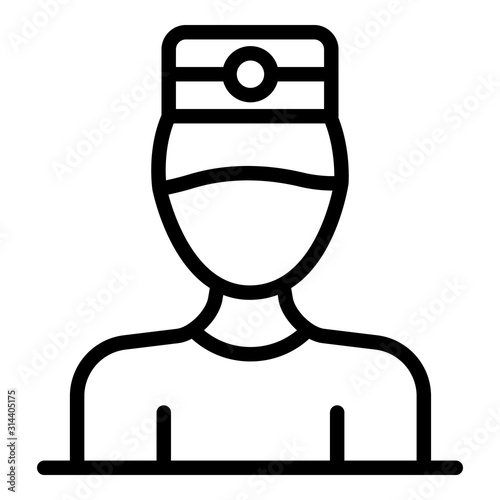 Family doctor icon. Outline family doctor vector icon for web design isolated on white background