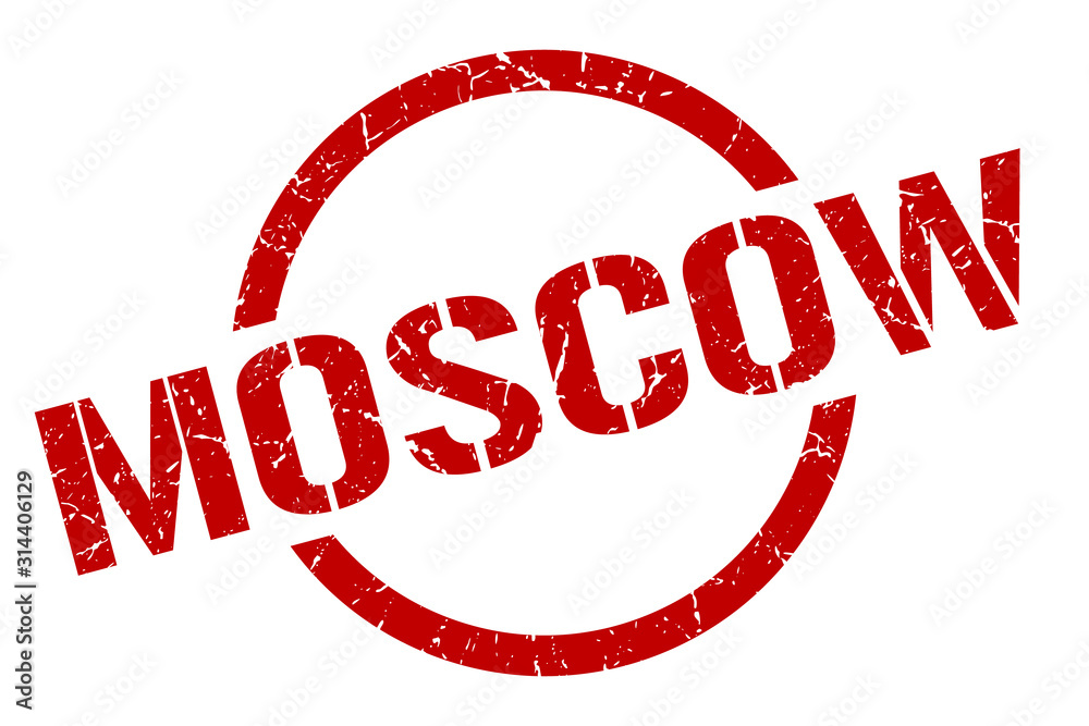Moscow stamp. Moscow grunge round isolated sign Moscow stamp. Moscow grunge round isolated sign