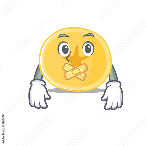 a silent gesture of banana chips mascot cartoon character design