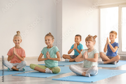 Little children practicing ...