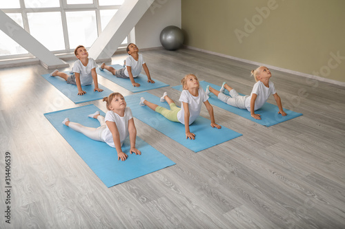 Little children practicing ...