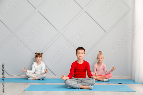 Little children practicing ...