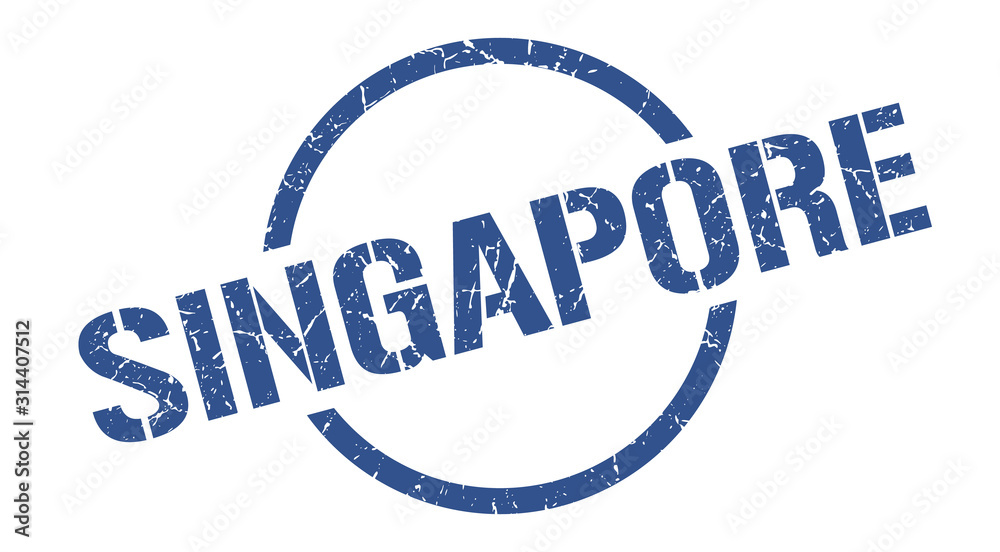 Singapore stamp. Singapore grunge round isolated sign Singapore stamp. Singapore grunge round isolated sign
